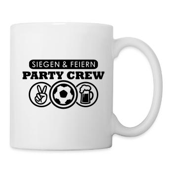 Fußball Party Crew - Tasse - Weiß - Rechts