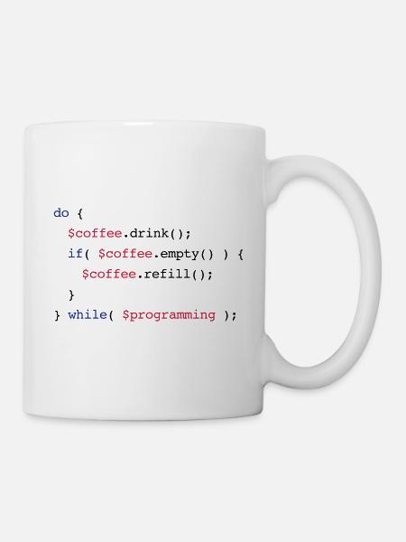 Code Coffee Refill Programming v2 - Tasse - Weiß