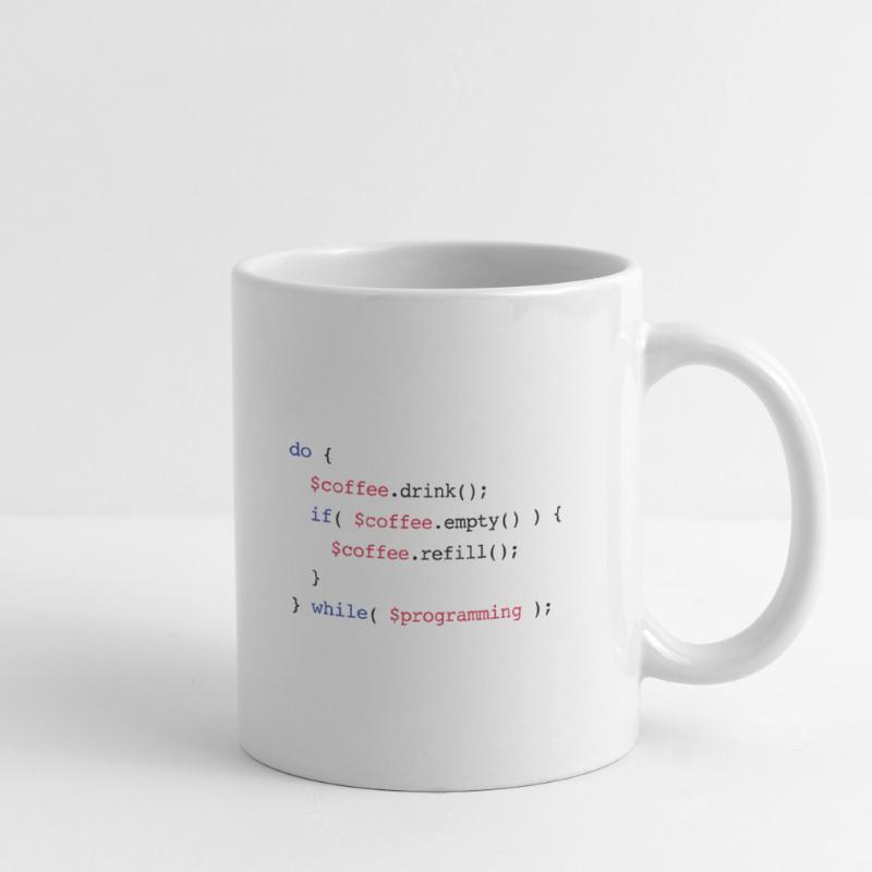 Code de programmation de recharge de café v2 Mug blanc