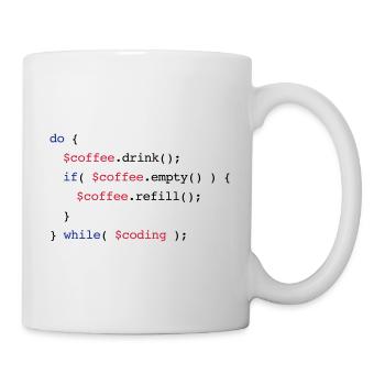 Code Coffee Refill Coding v2 - Tasse - Weiß - Rechts