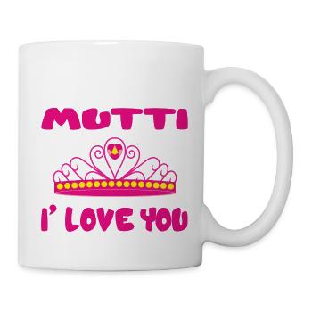 Mutti i love you - Mug blanc - blanc - Droite