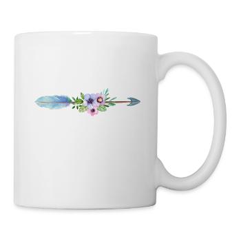 Flèche de fleurs de printemps - Mug blanc - blanc - Droite