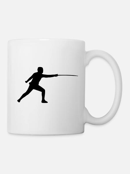 Fechten - Tasse - Weiß