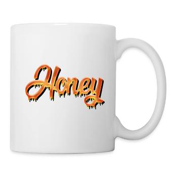 Lettrage graffiti miel miel - Mug blanc - blanc - Droite