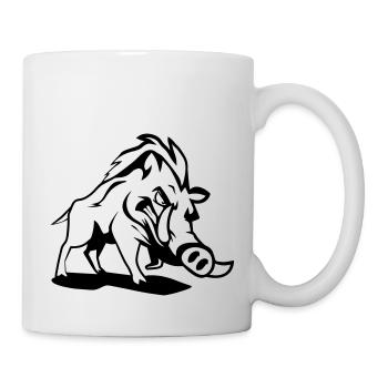 wildschwein gefährlich - Tasse - Weiß - Rechts