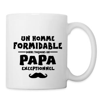 PAPA EXCEPTIONNEL - Mug blanc - blanc - Droite
