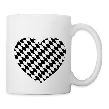 Symbol - Herz Bayern - Tasse - Weiß - Rechts