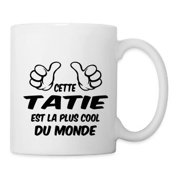 Tonton / Tata / Parrain / Marraine / Tante / Oncle - Mug blanc - blanc - Droite