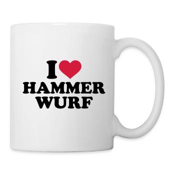 lancer du marteau - Mug blanc - blanc - Droite