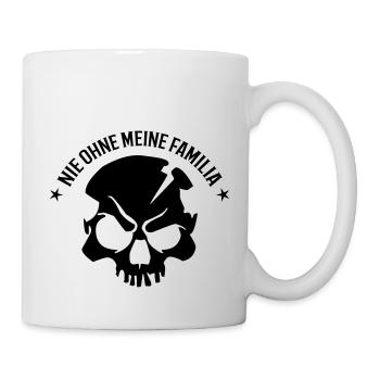 nie ohne familia totenkopf - Tasse - Weiß - Rechts