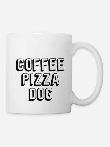 COFFEE PIZZA DOG - Mug - white
