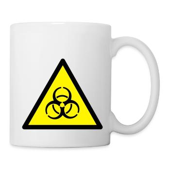 Warnung vor Biogefährung - Tasse - Weiß - Rechts