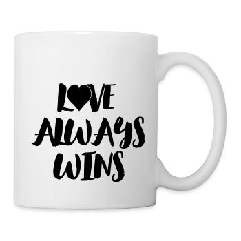 LOVE ALWAYS WINS - Mug blanc - blanc - Droite