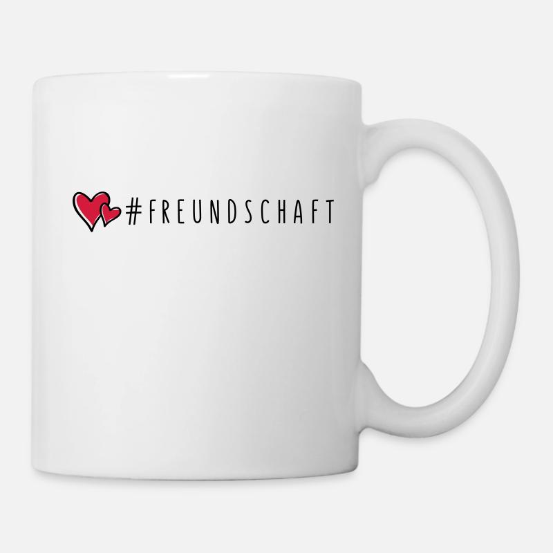 freundschaft herzen - Tasse - Weiß