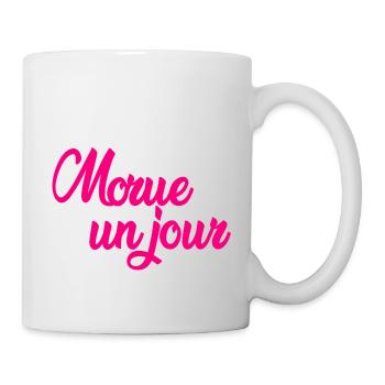 morue un jour morue toujours - Tasse - Weiß - Rechts