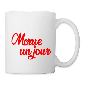 morue un jour morue toujours - Tasse - Weiß - Rechts