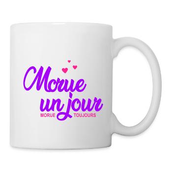 morue un jour morue toujours - Tasse - Weiß - Rechts