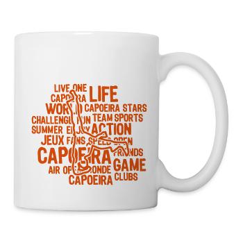capoeira text words - Mug - white - Right