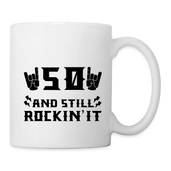 50 Birthday Rock - Mug - white - Right