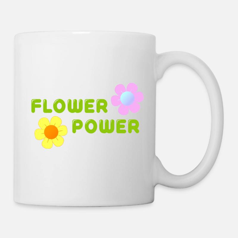 FLOWER POWER - Mug blanc - blanc