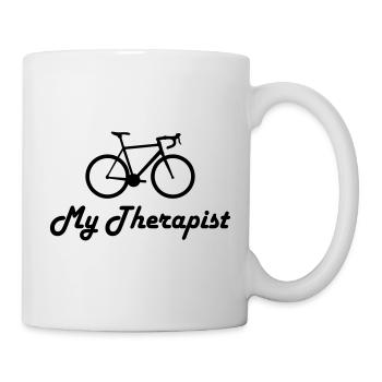 Bicycle my Therapist - Tasse - Weiß - Rechts