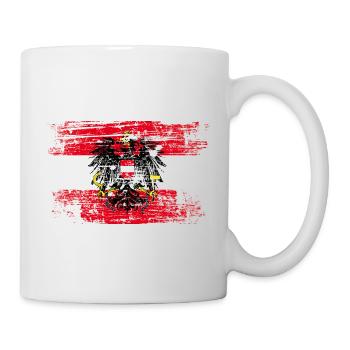 Österreich Austria Flagge Fahne Adler - Tasse - Weiß - Rechts