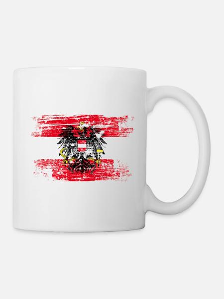 Austria Austria flag flag eagle - Mug - white