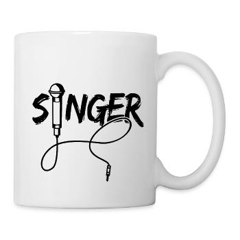 Chanteur - groupe - musique de festival - chanteur - microphone - Mug blanc - blanc - Droite