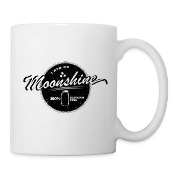 I Run On Moonshine Round (black) - Mug - white - Right