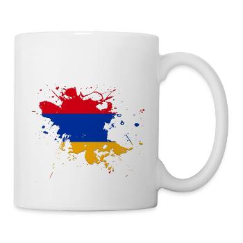 Armenien Flagge als Farbklecks - Tasse - Weiß - Rechts