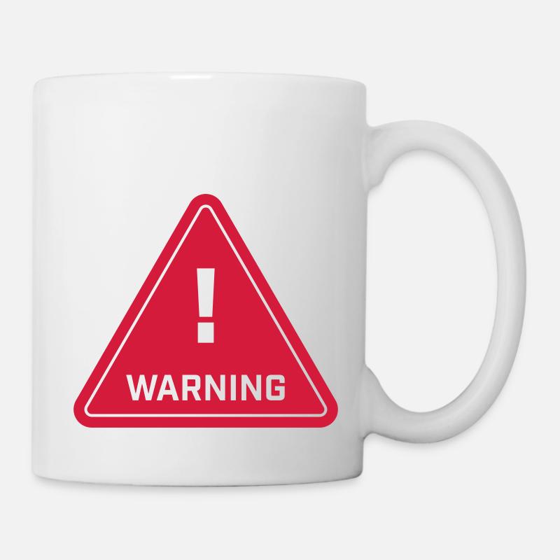 avertissement - Mug blanc - blanc