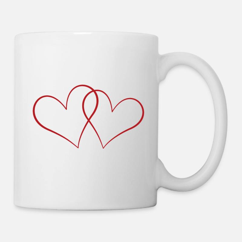 Cœurs - Mug blanc - blanc