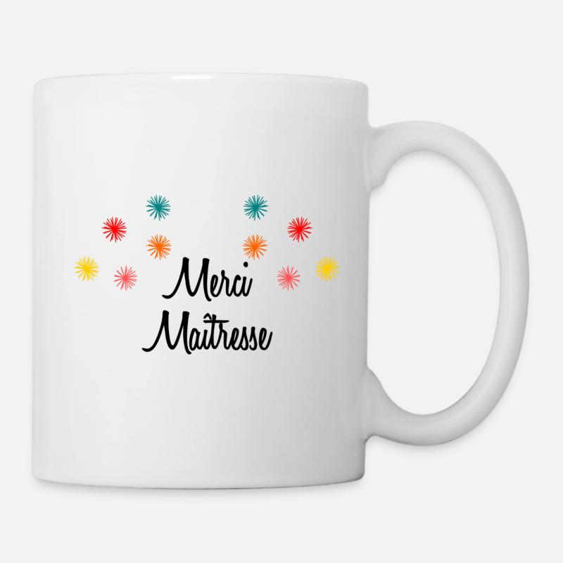 MERCI MAÎTRESSE. CADEAUX MAÎTRESSE. VACANCES. ETE. - Mug blanc - blanc