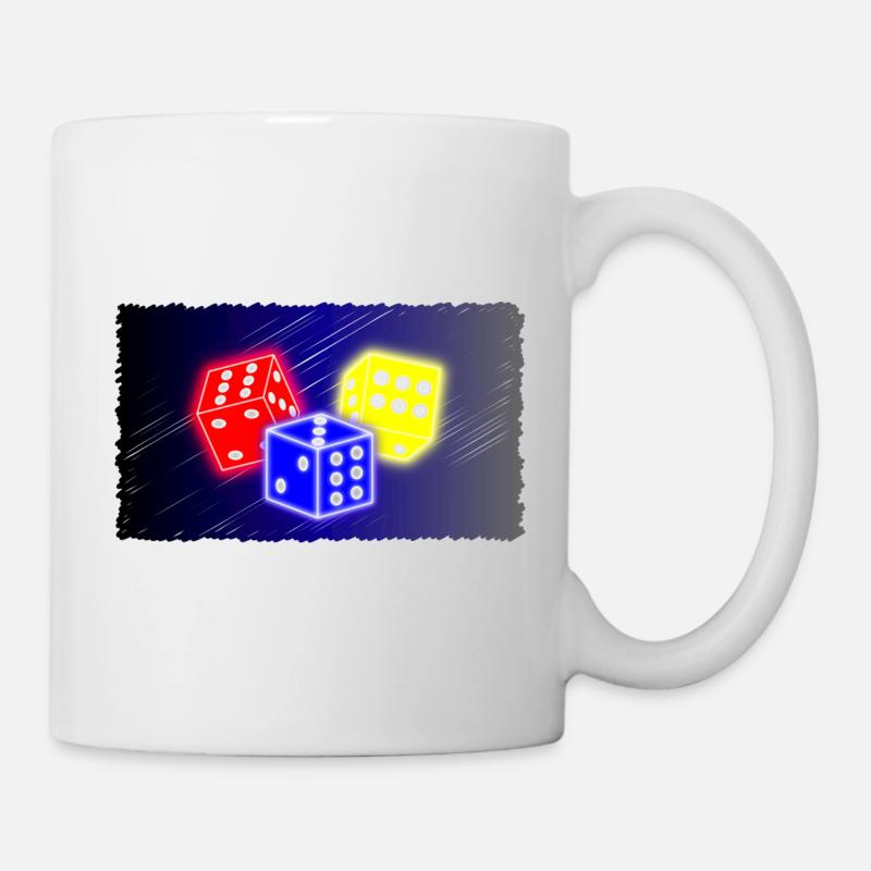 Würfeln - Tasse - Weiß