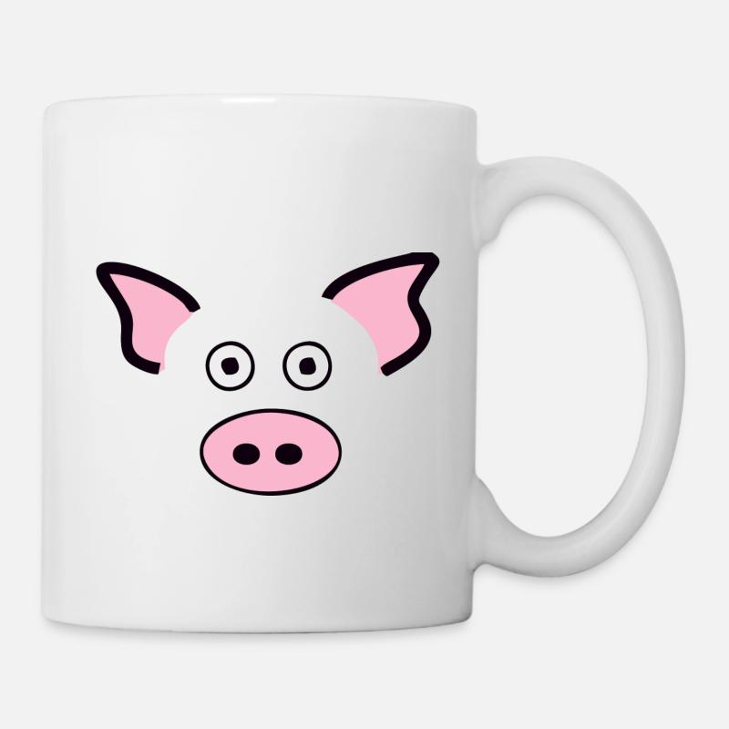 Schwein Gesicht - Tasse - Weiß