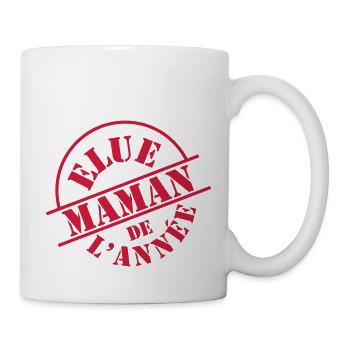 Élue Maman de l'année ❤️ Fête des Mères - Mug blanc - blanc - Droite
