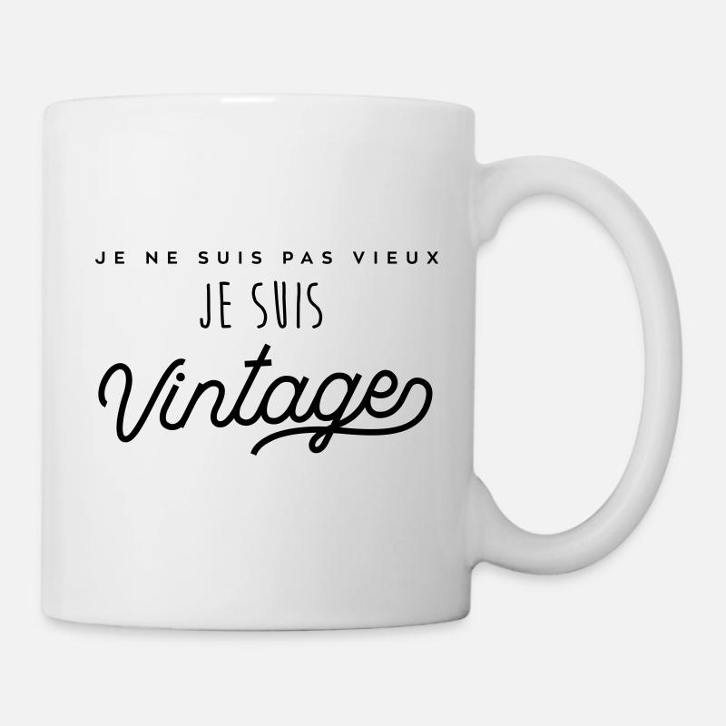 Ich bin nicht alt, ich bin Vintage - Tasse - Weiß