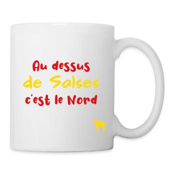 Au dessus de Salses c'est le Nord - Mug blanc - blanc - Droite