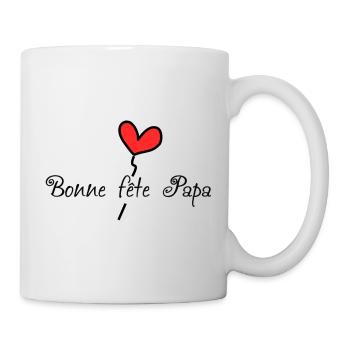 FETE DES PERES. BONNE FETE PAPA. BONNE FETE PAPOU. - Mug blanc - blanc - Droite