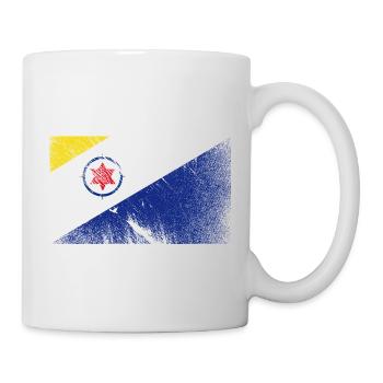 Bonaire Flag - Vintage Grunge - Mug - white - Right