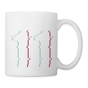 11 Eleven Eleven Number Effect Distorted Number - Mug - white - Right