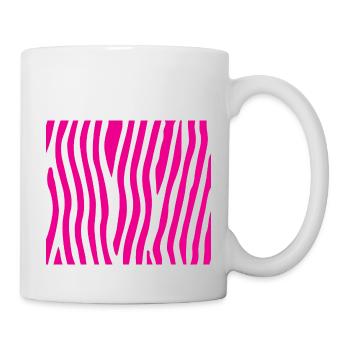 Rosa Zebra - Tasse - Weiß - Rechts