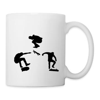 Skateboard Tricks - Tasse - Weiß - Rechts