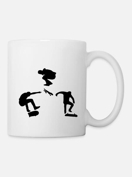 Skateboard Tricks - Tasse - Weiß