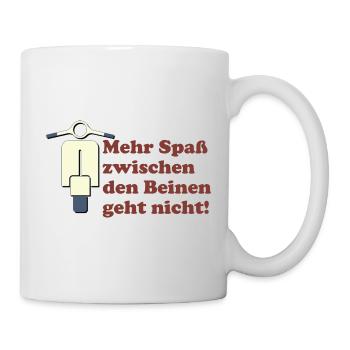 Lustiger Spaß zwischen den Beinen Moped Spruch - Tasse - Weiß - Rechts