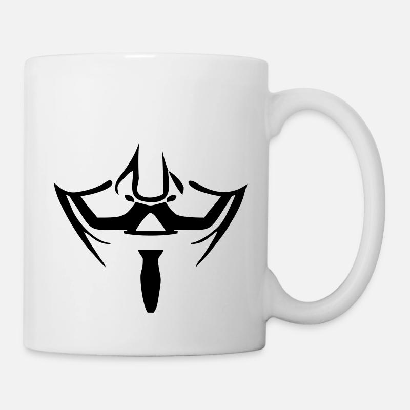 Anonymous Maske - Tasse - Weiß