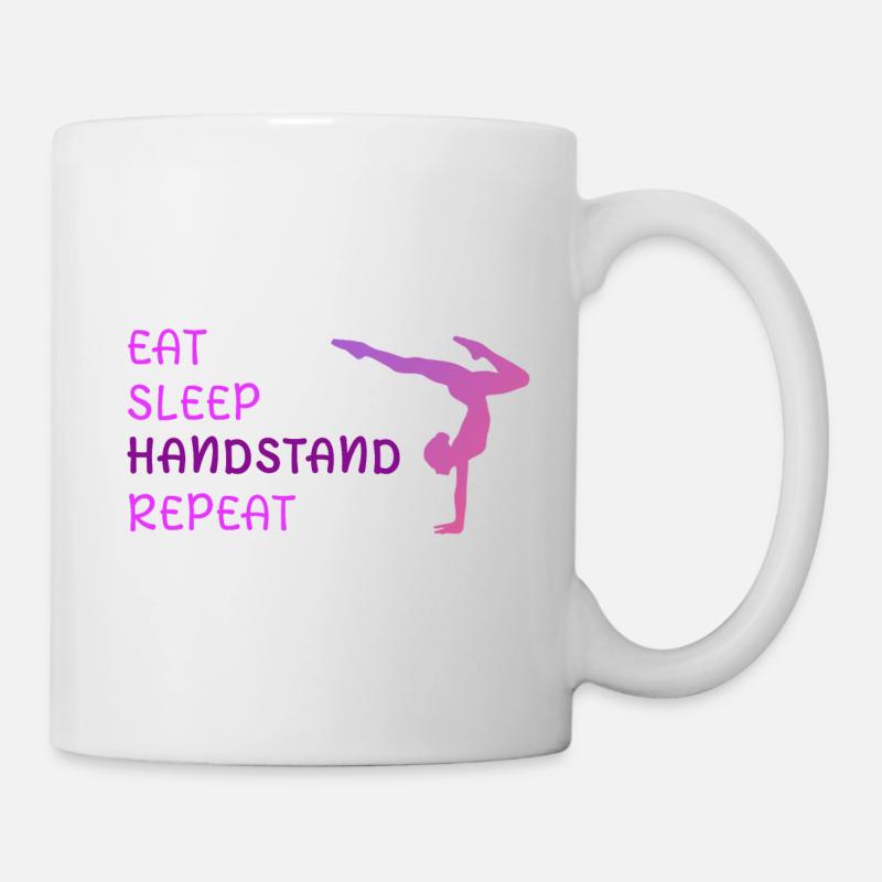 Eat Sleep Handstand Repeat - Tasse - Weiß