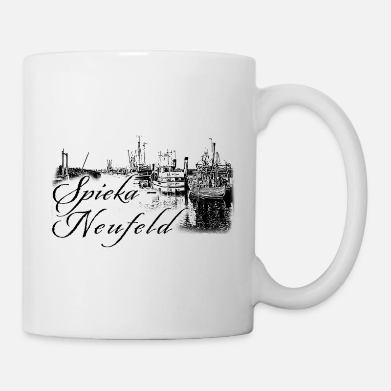 Spieka - Neufeld an der Nordsee - Kutterhafen - Tasse - Weiß