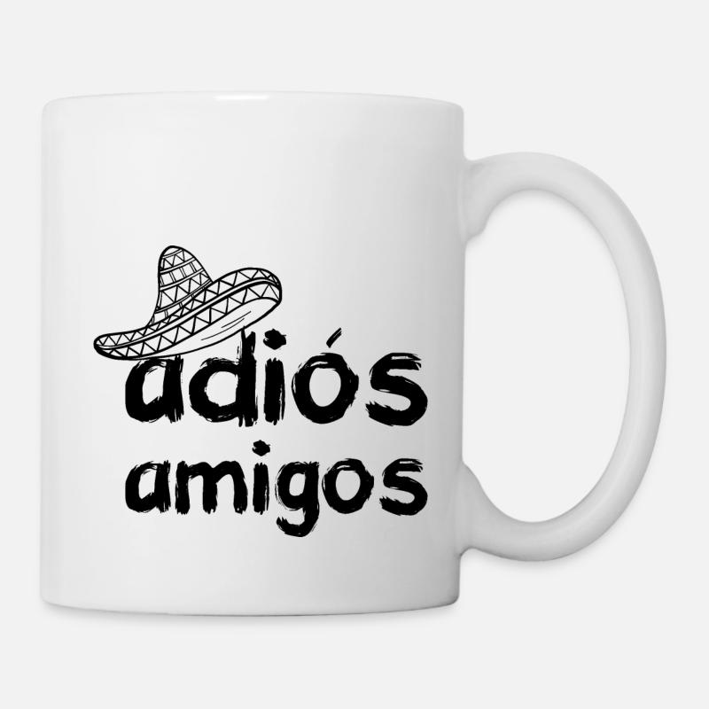 adiós amigos black - Tasse - Weiß