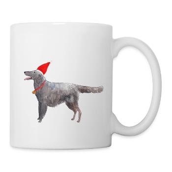 Flatcoated Retriever Weihnachten - Tasse - Weiß - Rechts